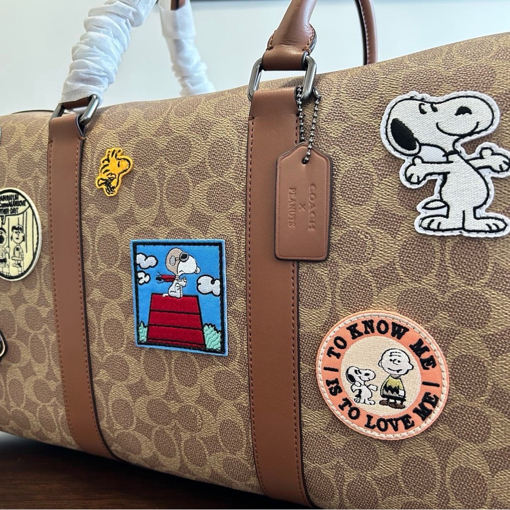 Coach Snoopy Collab Handheld Weekender Bag - Picture 6 of 8